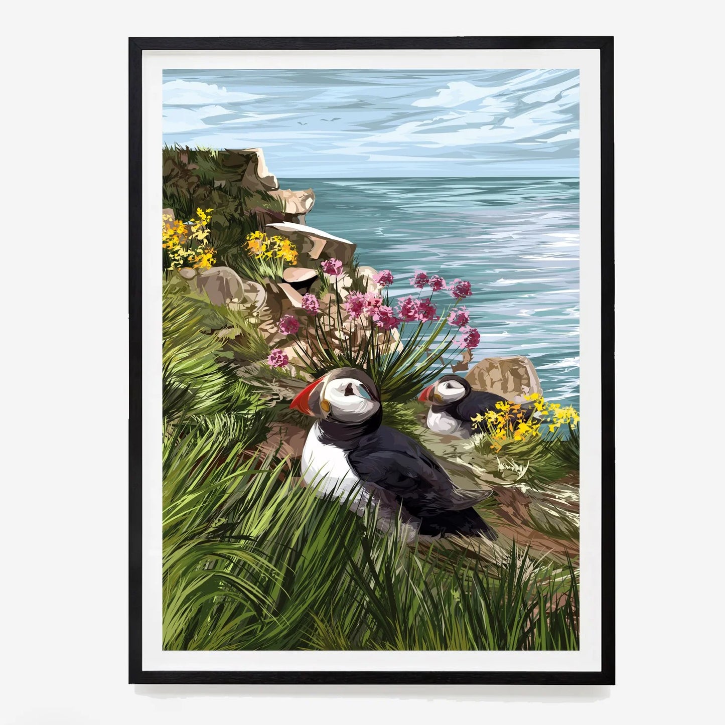 Amber Jordan Design | Rathlin Puffins | A4