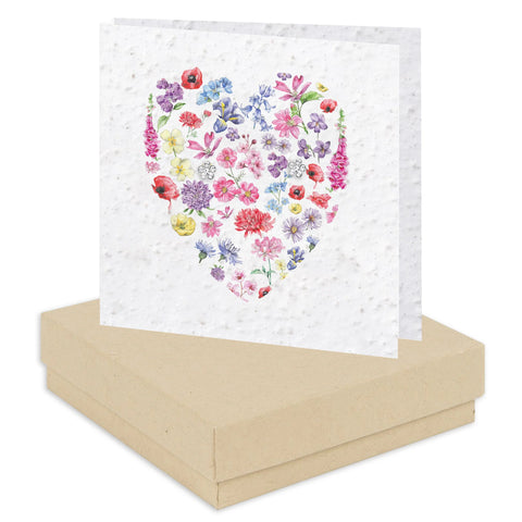 Crumble & Core | Boxed Heart Plantable Seed Earring Card