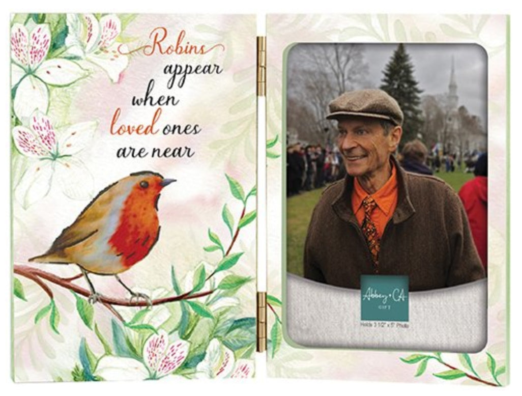 Robins Near You | Wood Hinged Photo Frame