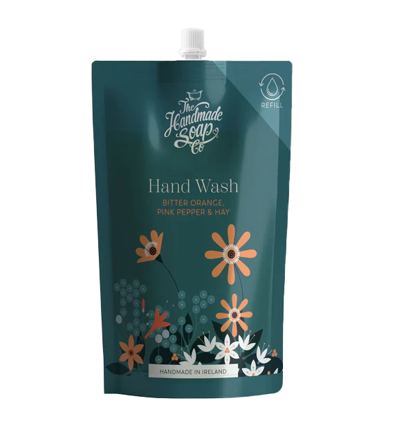 The Handmade Soap Company | Hand Wash Refill | Bitter Orange, Pink Pepper & Hay