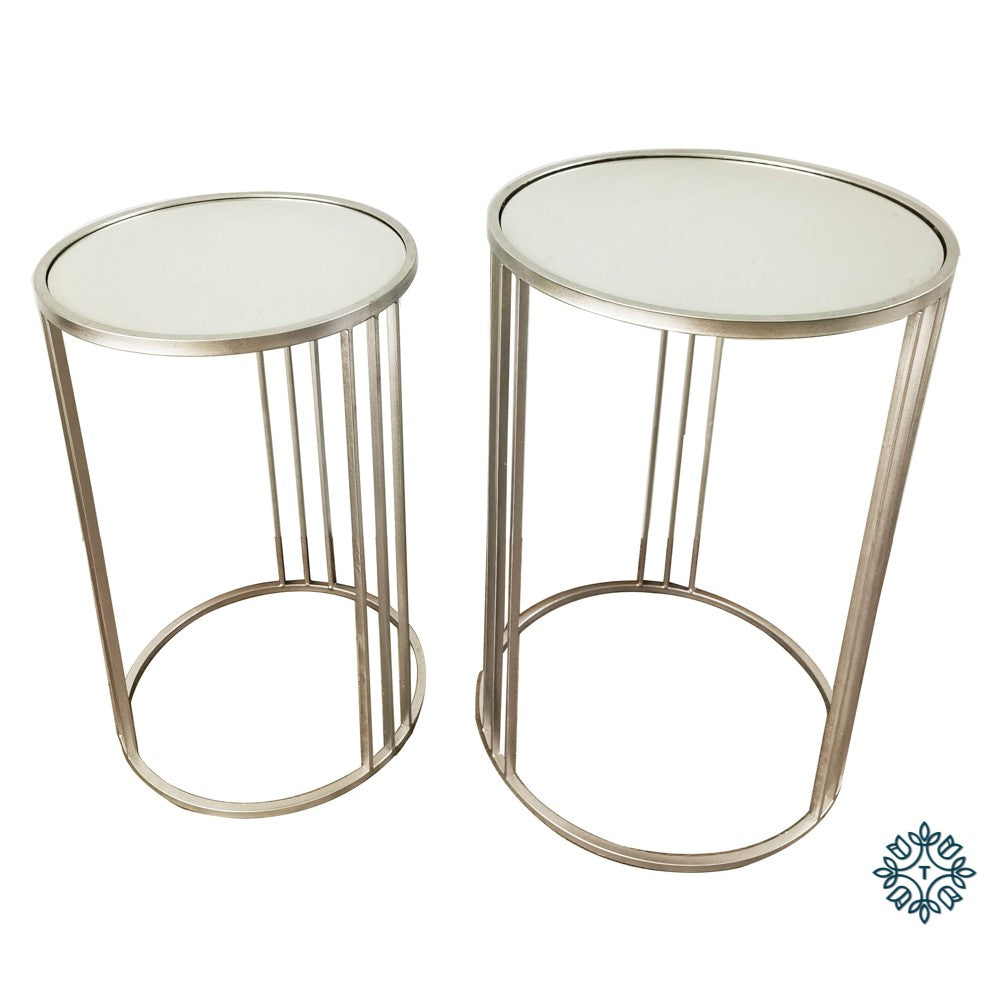 Freya S/2 Accent Tables Silver