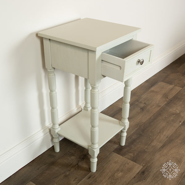 Lincoln | One Drawer Side Table | Subtle grey