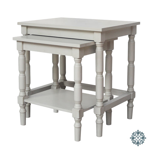 Lincoln | Set of 2 Nesting Tables | Subtle Grey