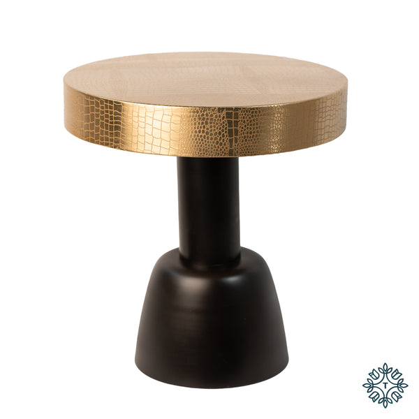 Milana Accent Table Antique Brass 50cm