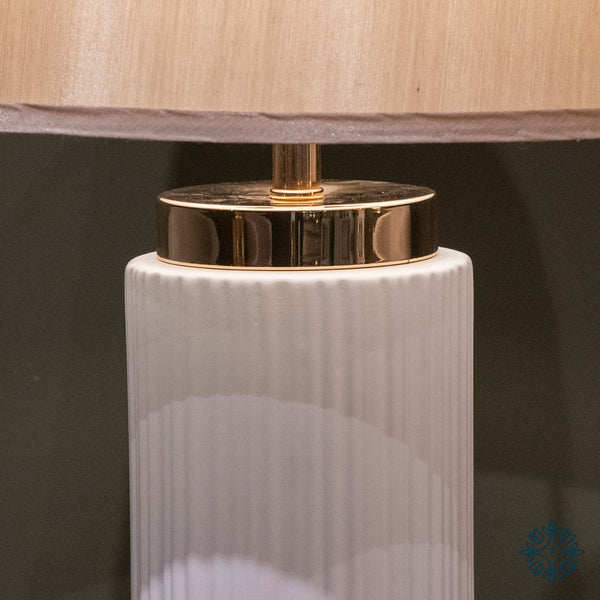 Lacey Table Lamp White/Gold