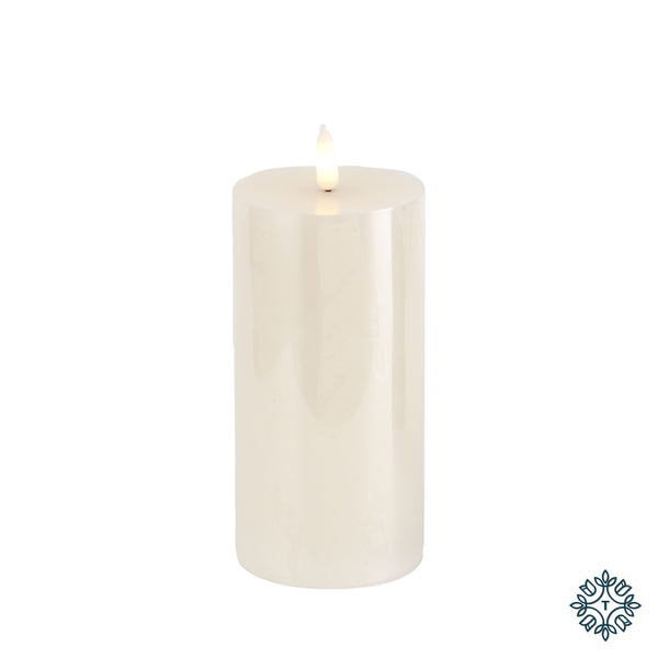 3D Flame LED Candle w/6hr timer Ivory 15cm