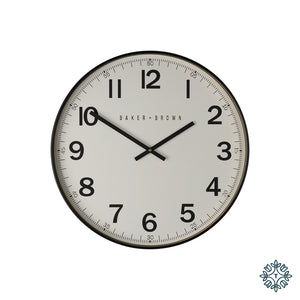 Baker and Brown Station Clock | White | 50cm