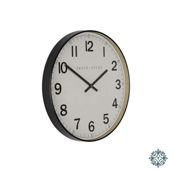 Baker and Brown Station Clock | White | 50cm