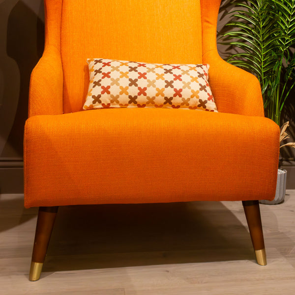 Lauren High Back Chair With Cushion | Orange