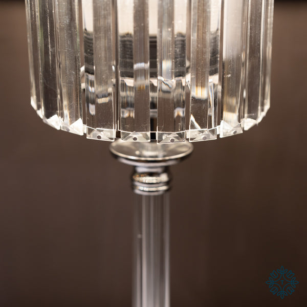 Imogen Glass Lamp | Silver | 40cm