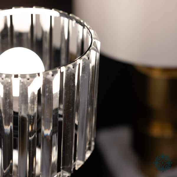 Imogen Glass Lamp | Silver | 40cm