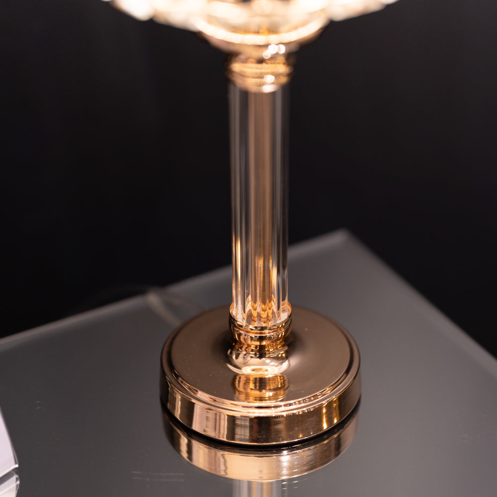 Imogen Glass Lamp | Gold 40cm