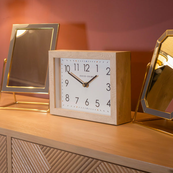 Baker & Brown Mantle Clock Oak