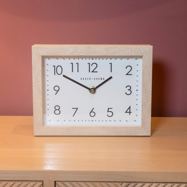 Baker & Brown Mantle Clock Oak