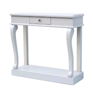 Scroll Grey 90cm Console Table W/Drawer
