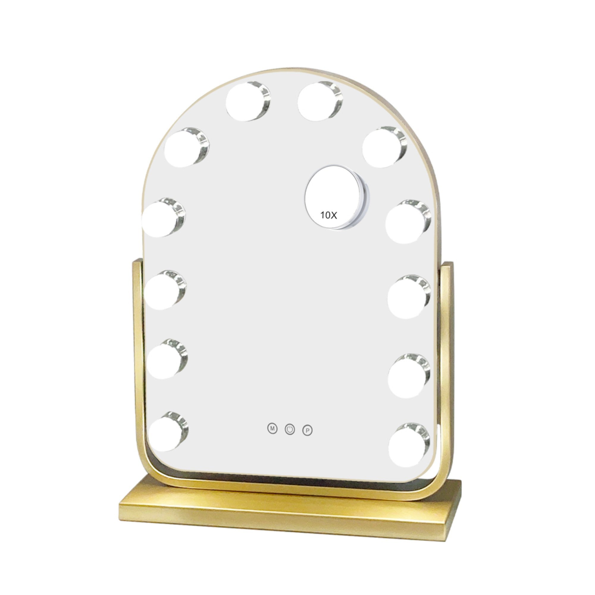 Hollywood Bulb Arch Vanity Mirror Gold 40X30cm