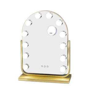 Hollywood Bulb Arch Vanity Mirror Gold 40X30cm