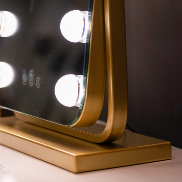 Hollywood Bulb Arch Vanity Mirror Gold 40X30cm