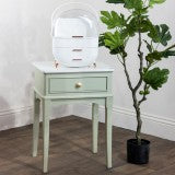 Monroe 1 Drawer Accent Table W Marble Top Sage