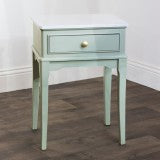Monroe 1 Drawer Accent Table W Marble Top Sage
