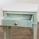 Monroe 1 Drawer Accent Table W Marble Top Sage