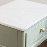 Monroe 1 Drawer Accent Table W Marble Top Sage