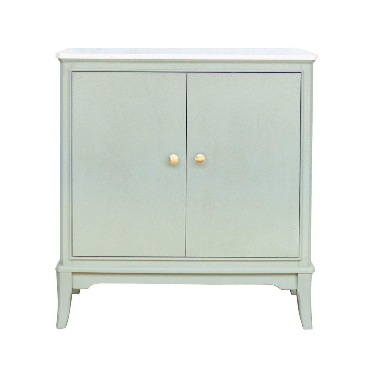 Monroe 2 Door Cabinet With Marble Top Sage