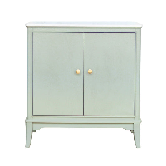 Monroe 2 Door Cabinet With Marble Top Sage