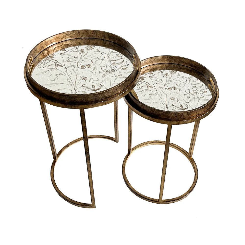 Vela S/2 Tray Tables Gold
