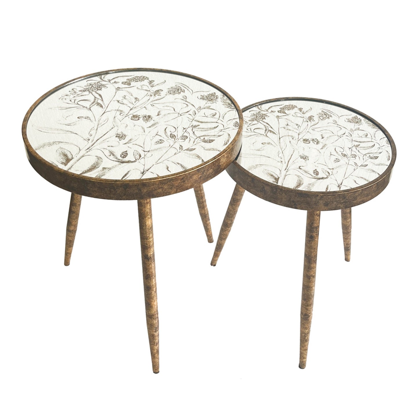 Vela Set Of 2 Side Tables | Gold