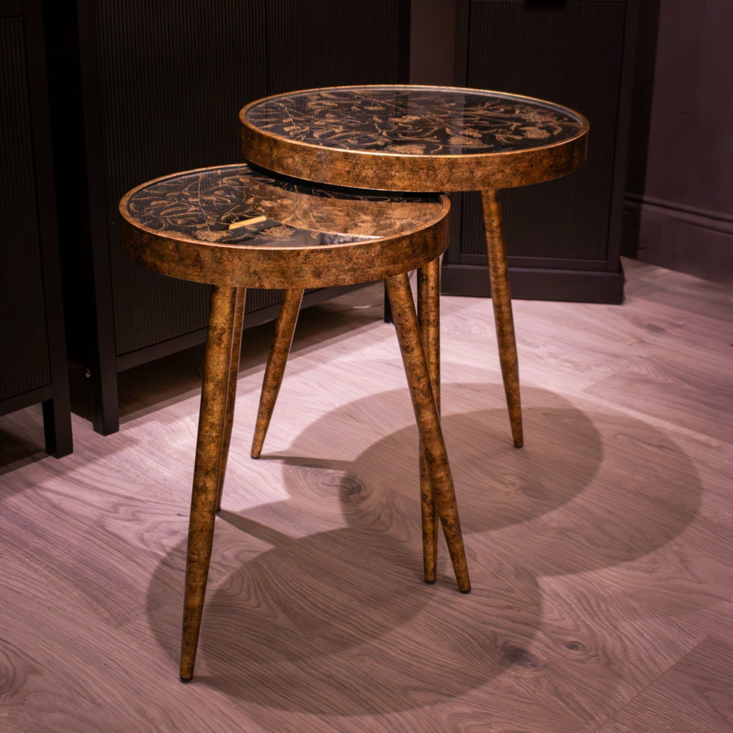 Vela Set Of 2 Side Tables | Gold
