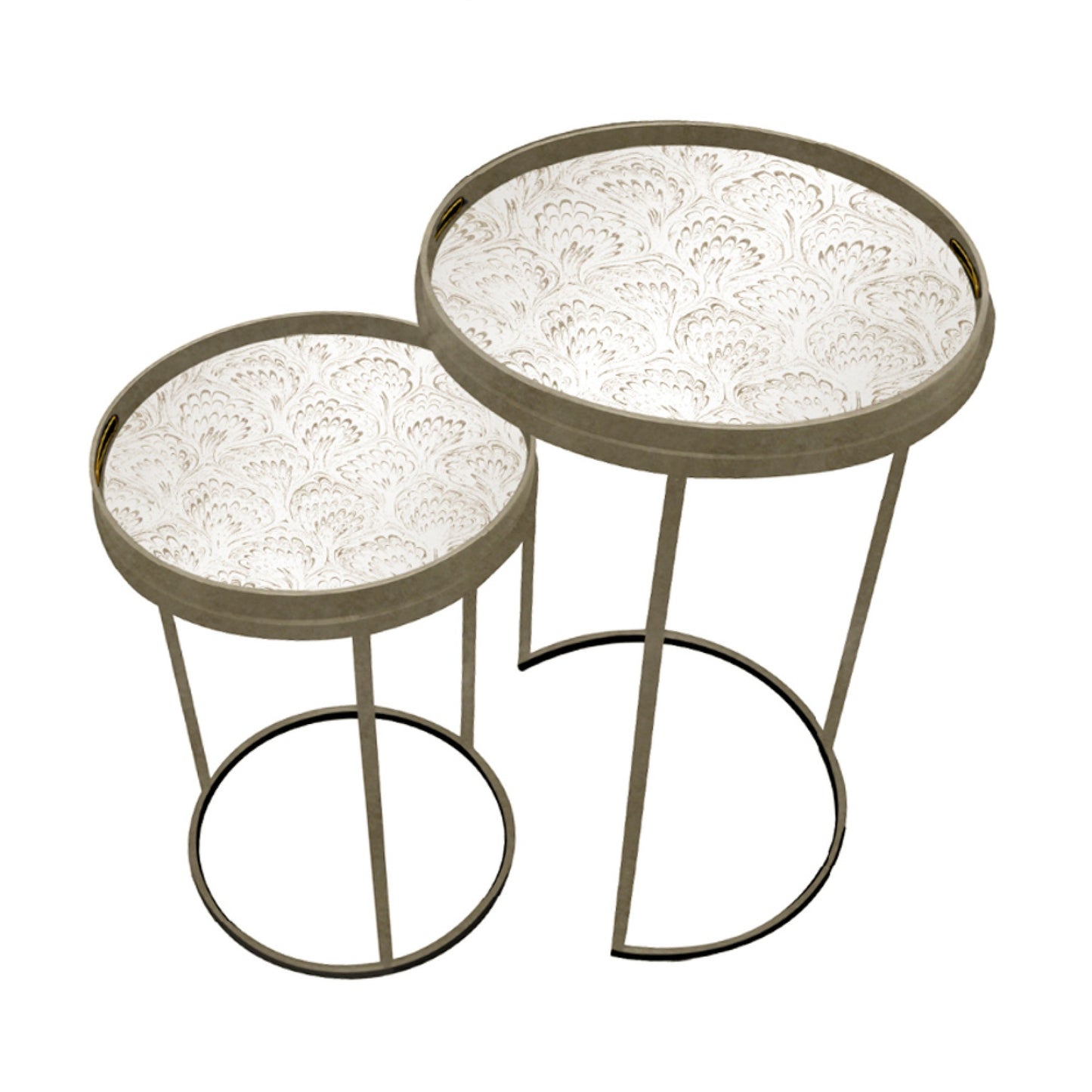 Lyra S/2 Tray Tables Champagne