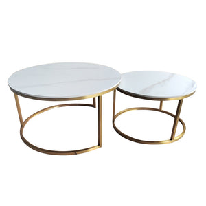 Vienna S/2 Marble Coffee Tables