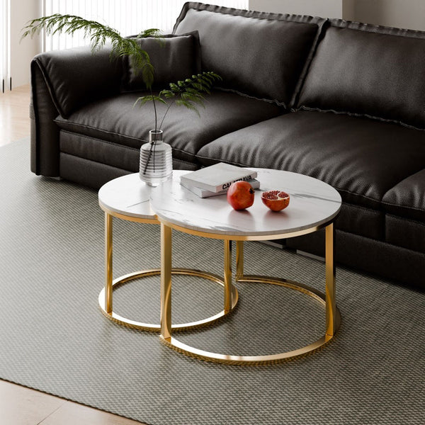 Vienna S/2 Marble Coffee Tables