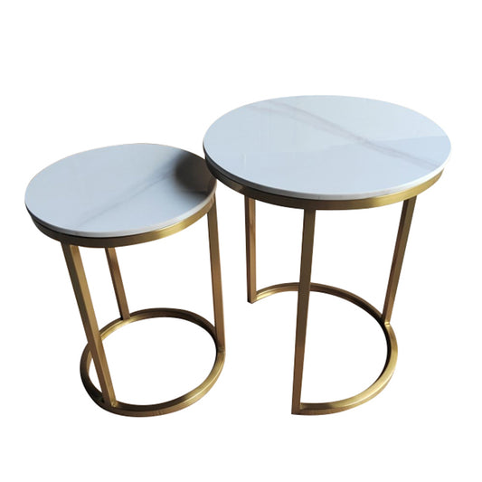 Vienna S/2 Marble Side Tables