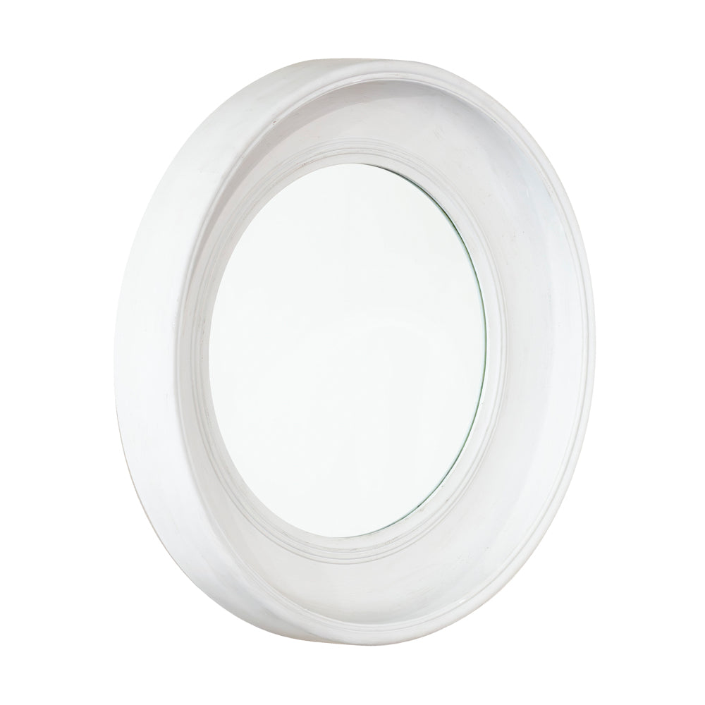 Marcella Deep Round Mirror Oyster