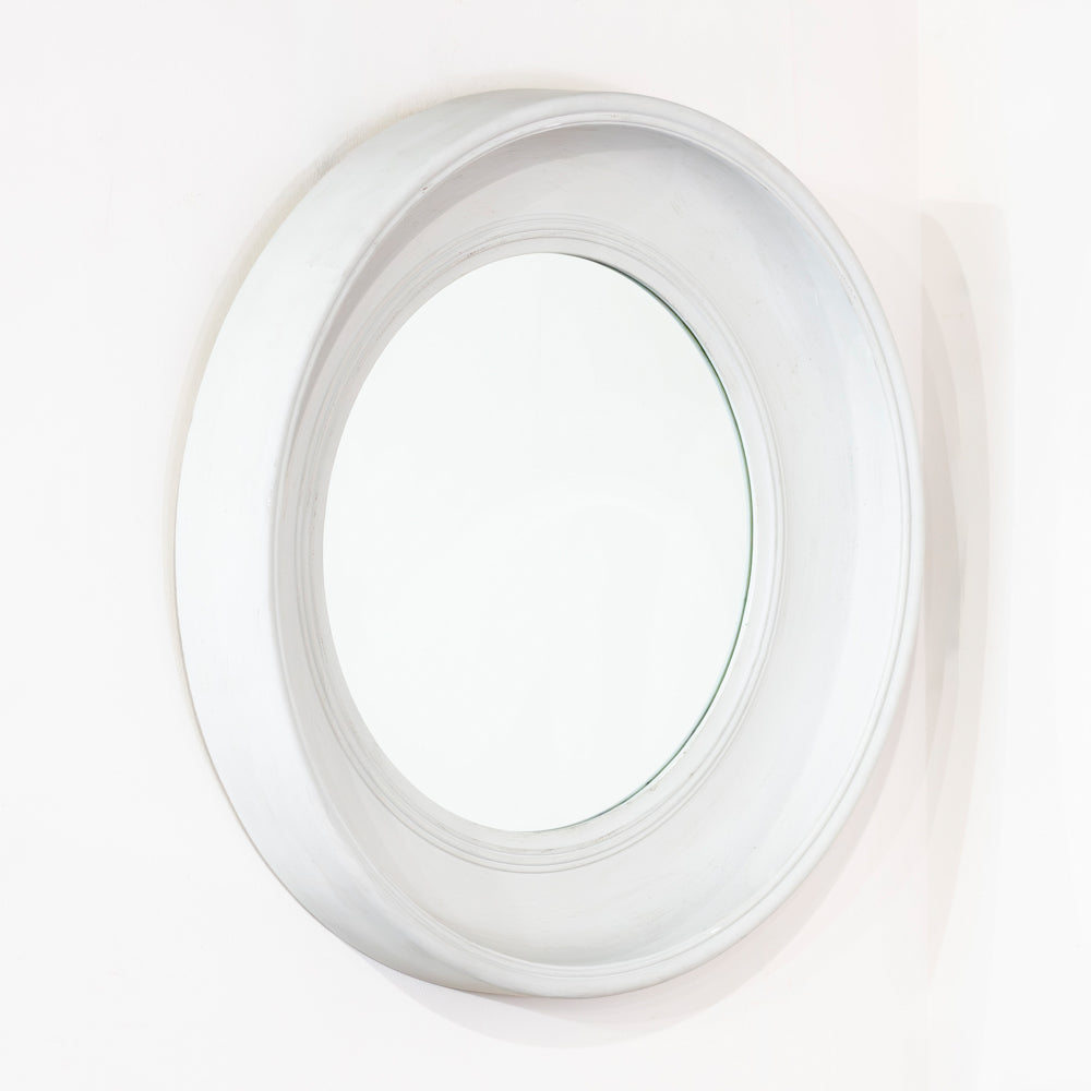 Marcella Deep Round Mirror Oyster