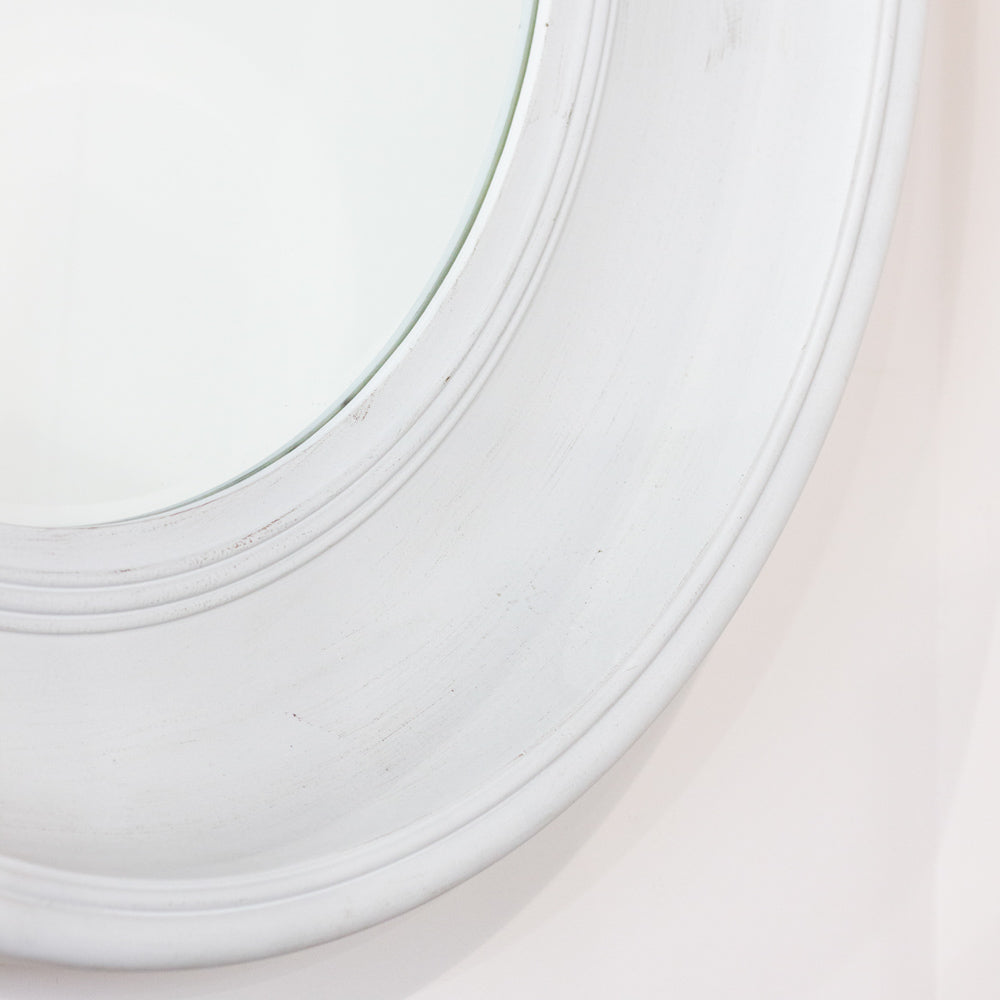 Marcella Deep Round Mirror Oyster