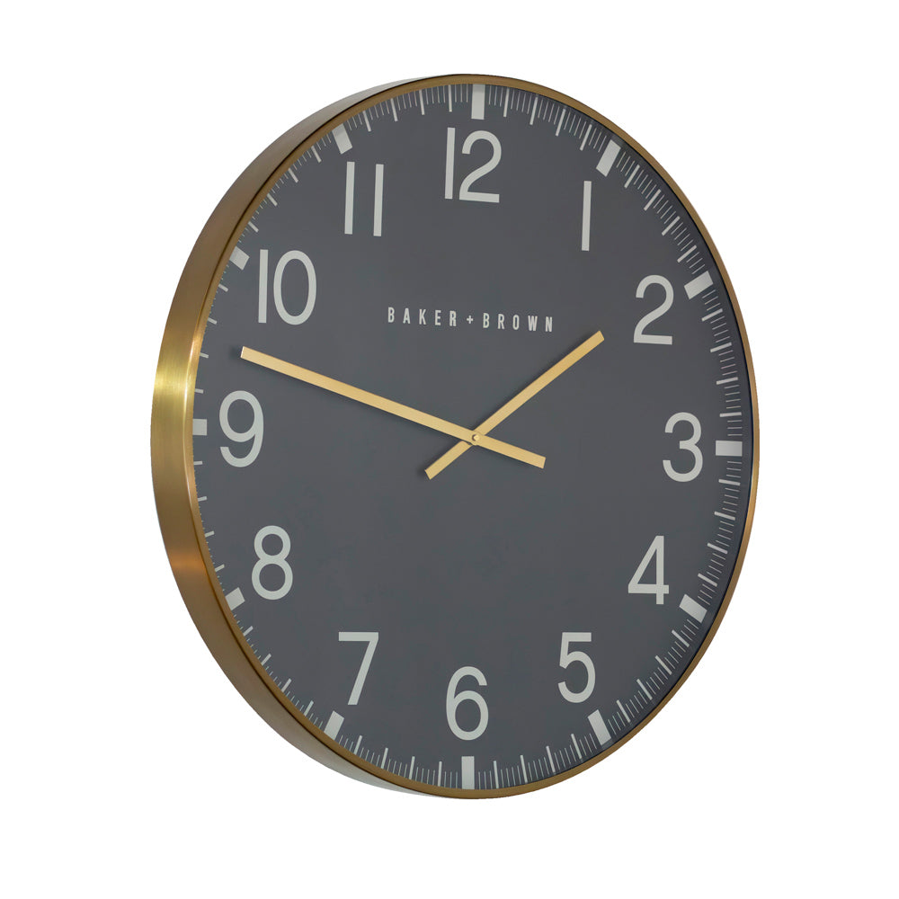 Baker & Brown | Clocksmith | Black/Brass 76cm