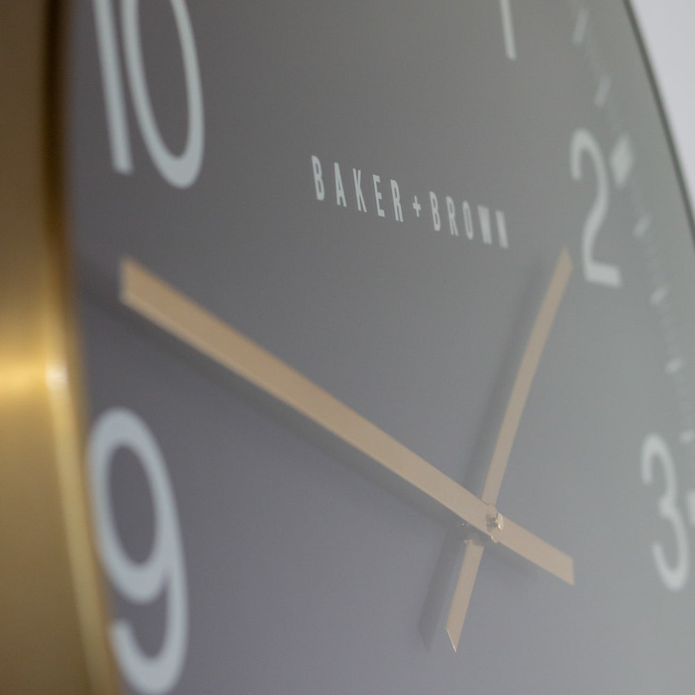 Baker & Brown | Clocksmith | Black/Brass 76cm
