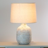 Tiana Ceramic Lamp Ridged 43cm
