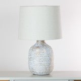 Tiana Ceramic Lamp Ridged 43cm