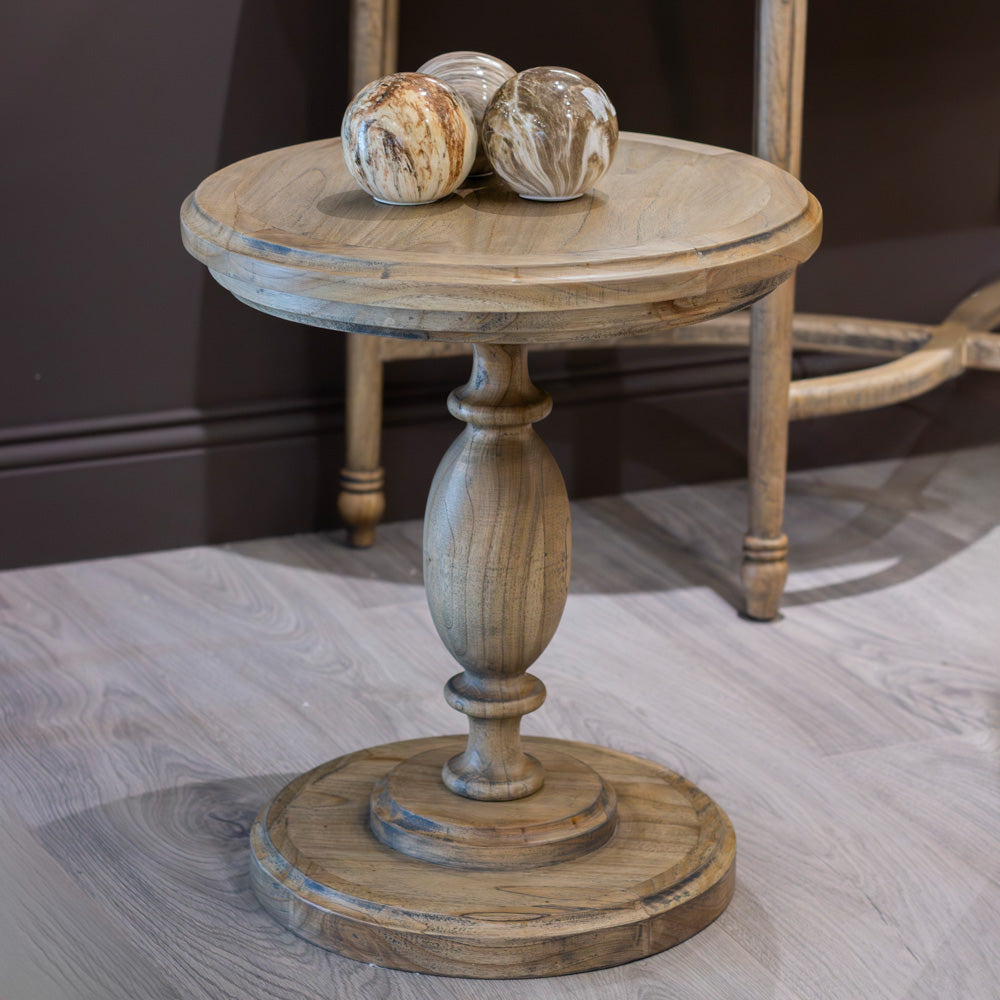 Marwood Pillar Side Table Round