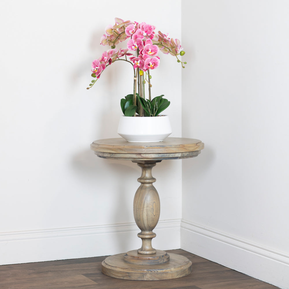 Marwood Pillar Side Table Round