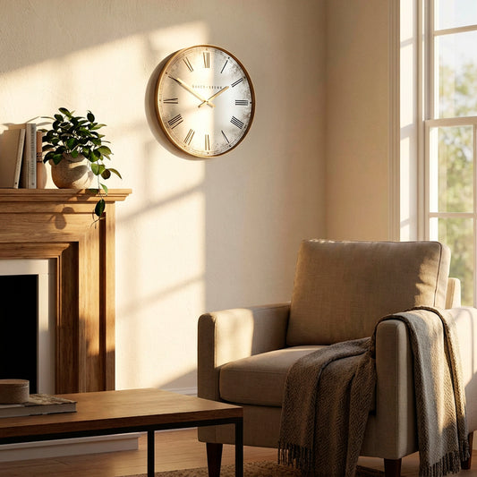 Murano Mirrored Wall Clock Gold | 50cm