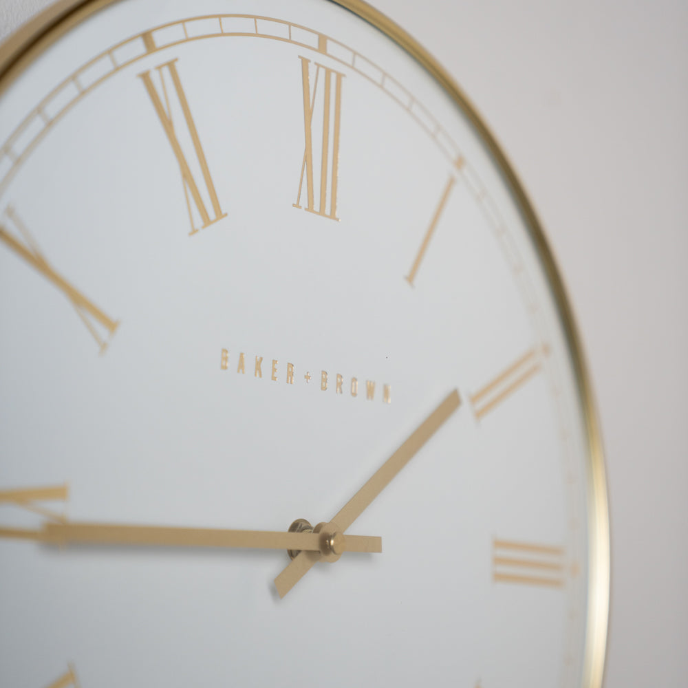Pesaro Wall Clock Gold/White | 36cm