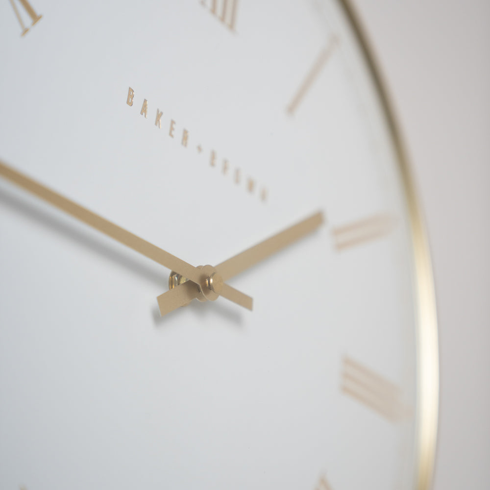 Pesaro Wall Clock Gold/White | 36cm