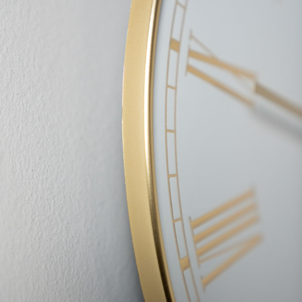 Pesaro Wall Clock Gold/White | 36cm