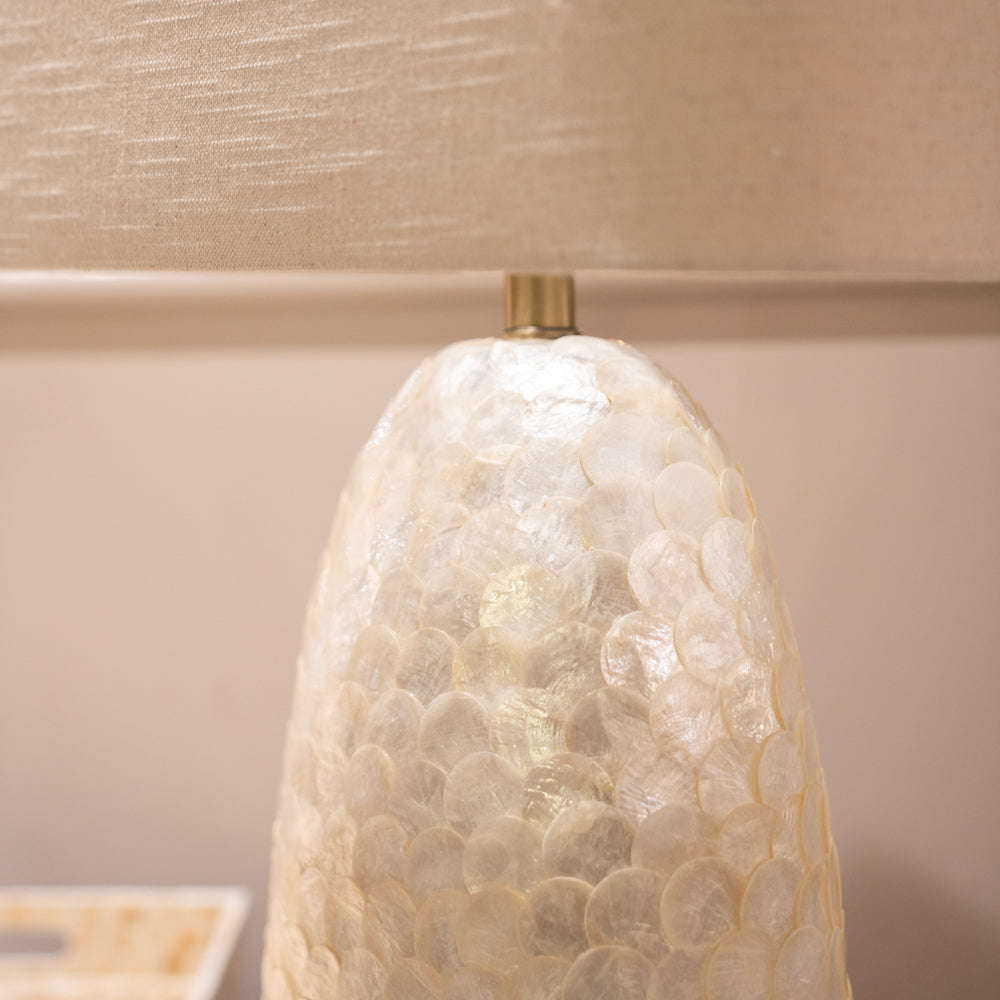 Capiz Table Lamp Natural 68cm