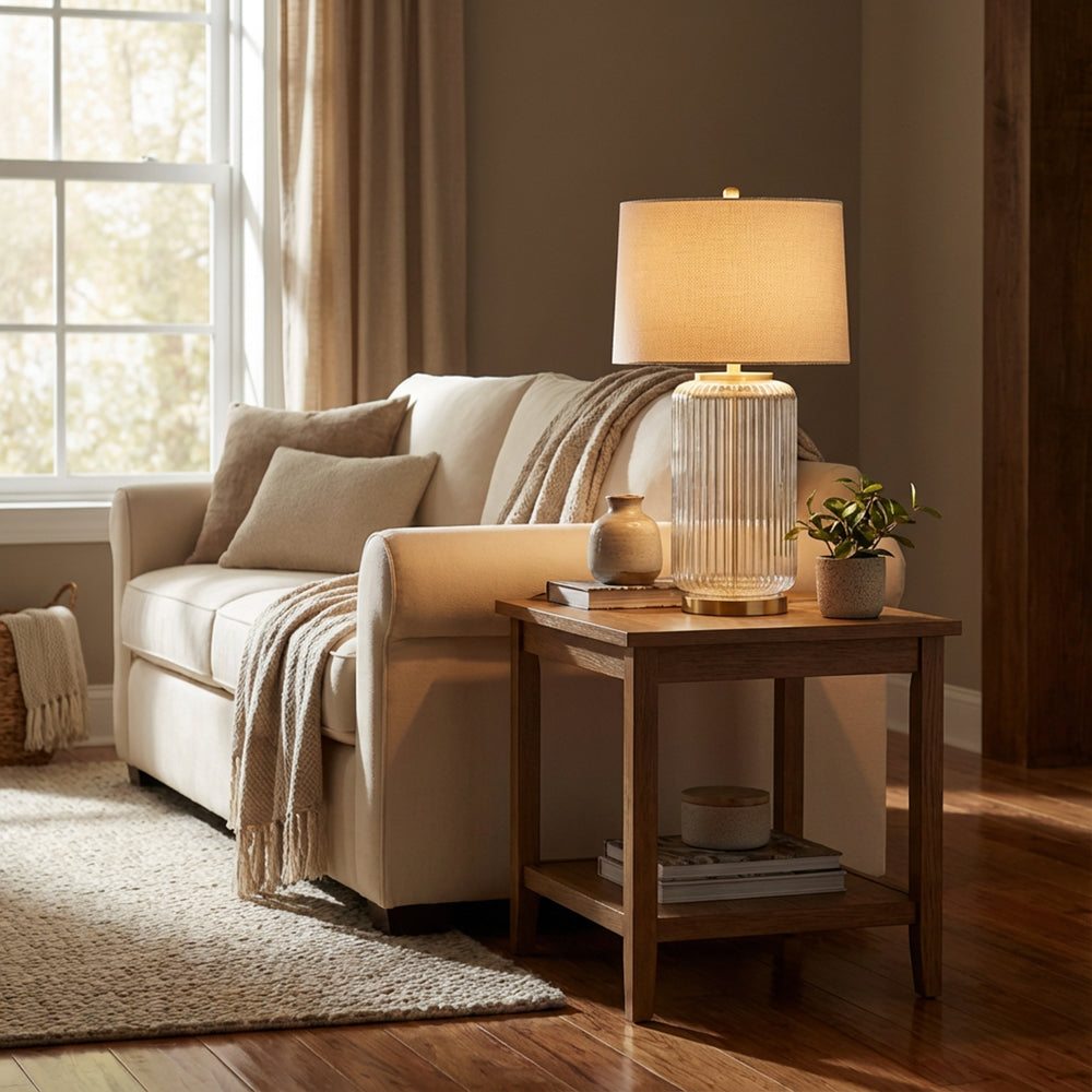 Tabitha Glass Table Lamp | 72cm